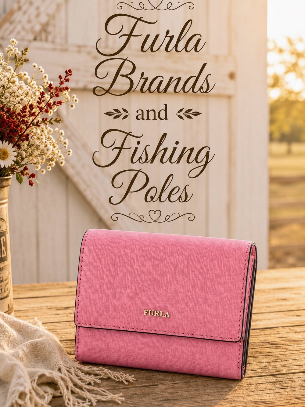 Furla Babylon S Compact Wallet – Blush Pink Textured Leather